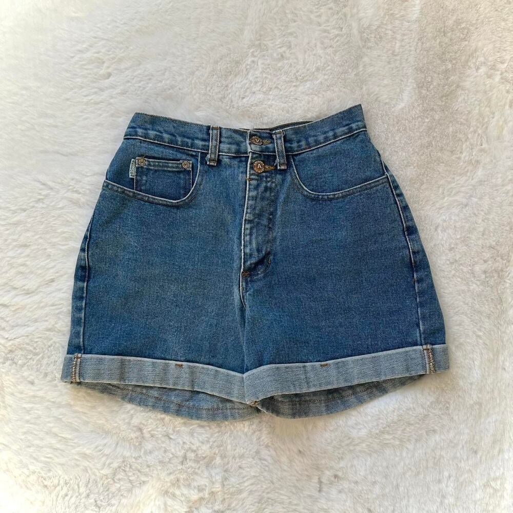 VTG Arizona Jean Shorts Size 5 Runs Small High Rise Cuffed Made in USA
